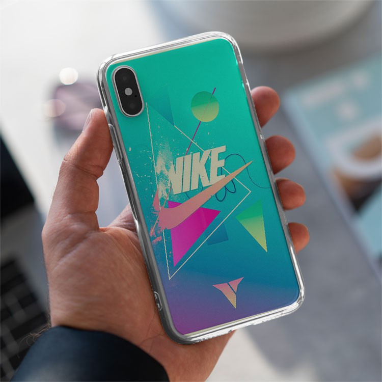 Ốp lưng logo NIKE xanh trừu tượng cho Iphone 5 6 7 8 Plus 11 12 Pro Max X Xr NIKPOD00200