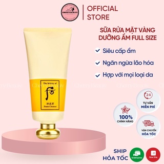 Sữa Rửa Mặt Dưỡng Ẩm Whoo Gongjinhyang Facial Cleanser Vàng 150ml Có Tem date 2025