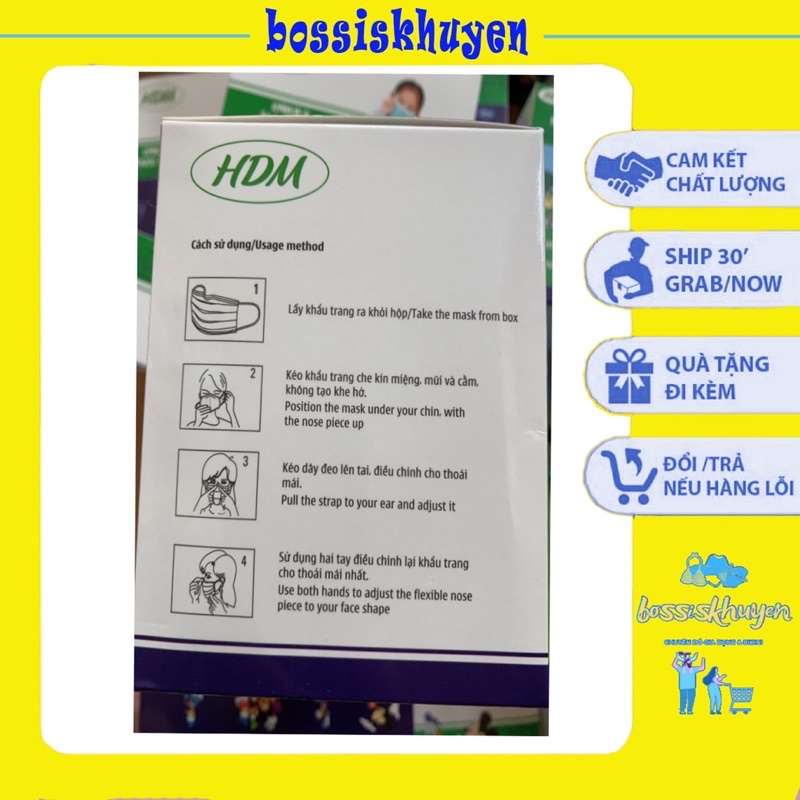[50 chiếc]Khẩu Trang Cho Bé, Kháng Khuẩn, Khẩu Trang Y Tế Cho Bé Trai Bé Gái HDM
