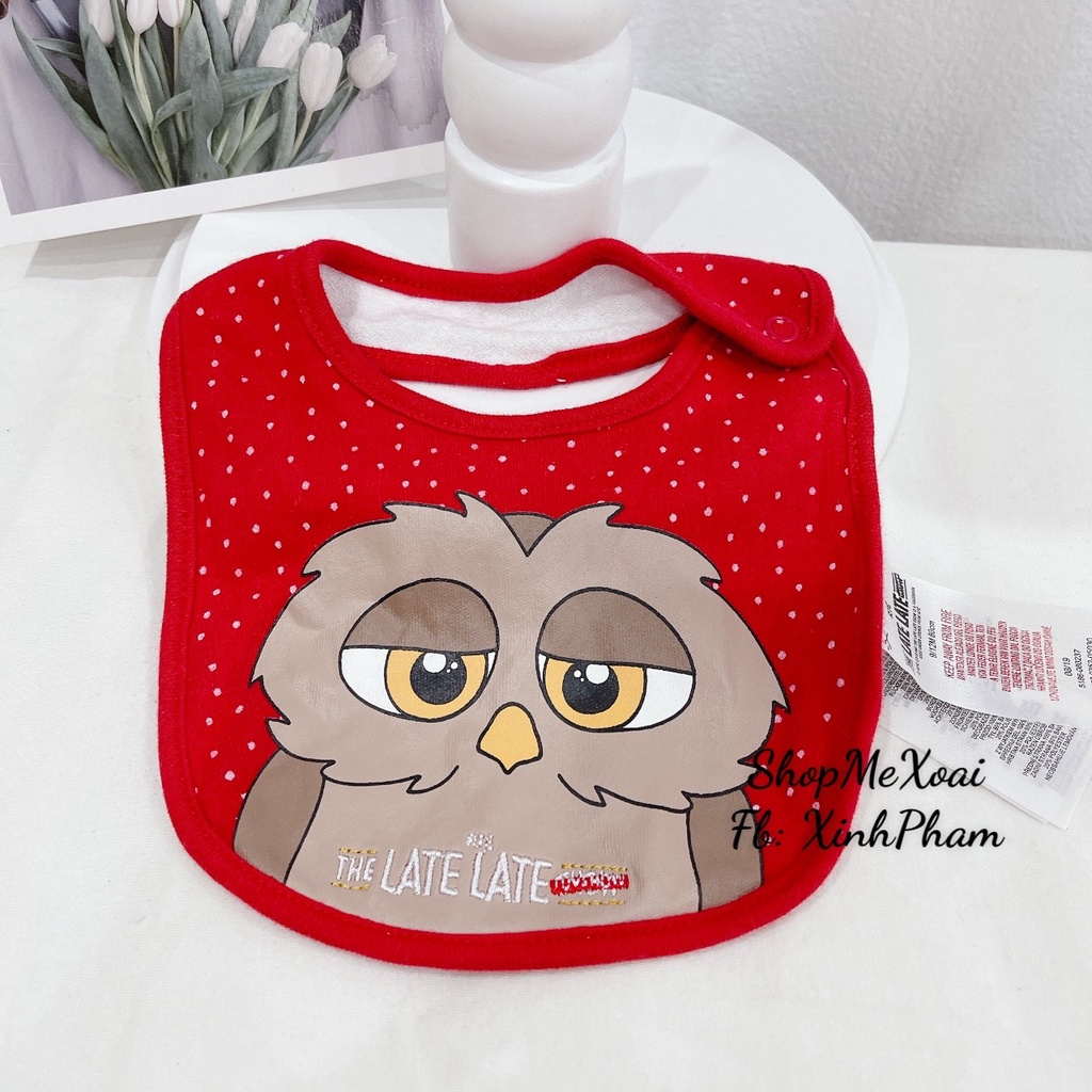YẾM CỔ TRÒN CHO BÉ 0-3M MÀU ĐỎ CHẤM BI XUẤT XỊN