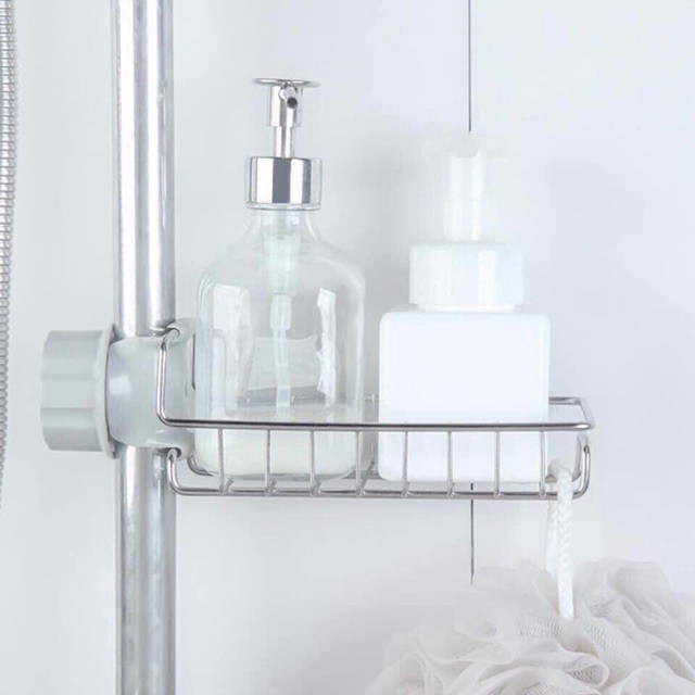 Kệ inox đẹp  FreeShip Giá Inox Gắn Vòi Nước Kệ Giỏ Đựng Để Đồ Rửa Chén, Bát Kệ Gắn Bồn,Giá để đồ rửa bát