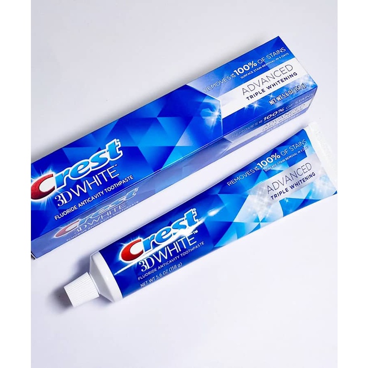 [CHÍNH HÃNG] Kem Đánh Răng Crest 3D Advanced Whitening Mỹ 158g