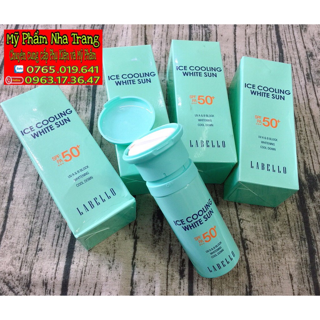 Kem chống nắng 4 in 1 LABELLO ICE COOLING WHITE SUN SPF50+ 100ml