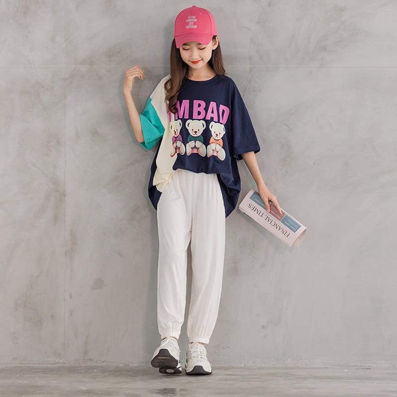 22MC68 Bộ quần áo ngắn tay hè bé gái hàng nhập