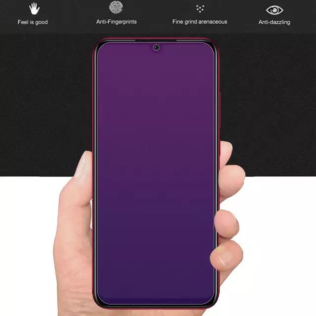 Cường lực  Redmi Note 7 / Note 8 / Note 8 Pro tím chống tia UV hại mắt Full 98% ( tặng keo chống hở mép )