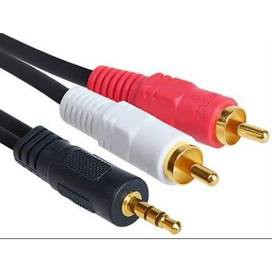 Dây AV,Dây kết nối âm thanh 1 ra 2 từ điện thoại sang máy tính,amly.