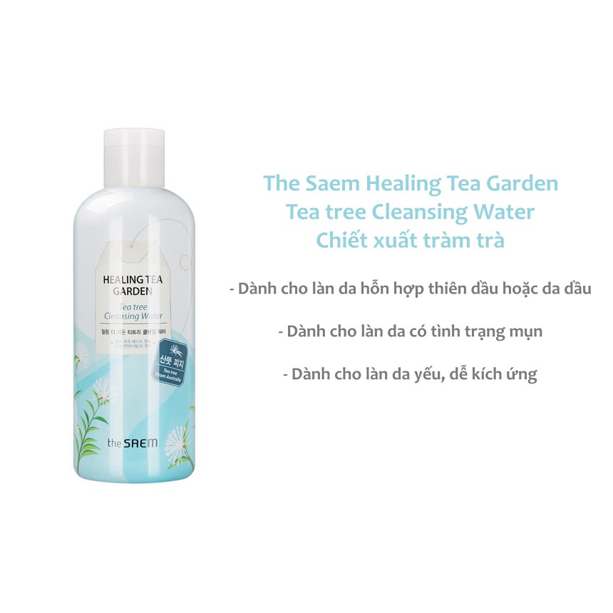 [THE SAEM] Nước tẩy trang Healing Tea Garden Cleansing Water 300ml