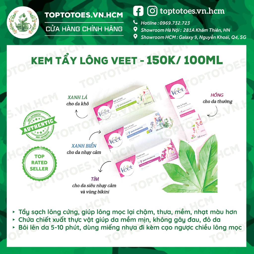 Kem tẩy lông Veet bản Nga an toàn, lành tính, hiệu quả