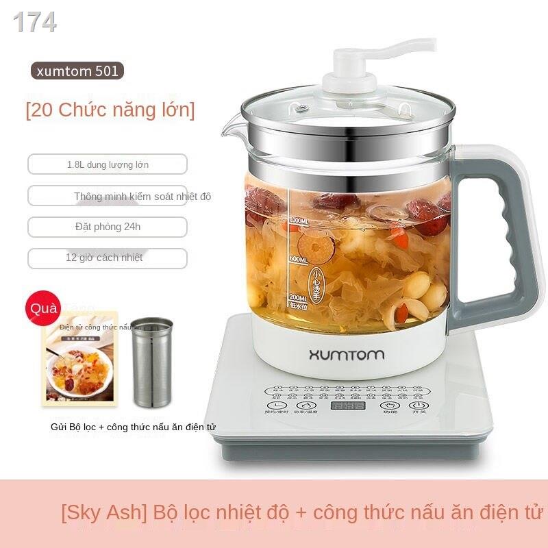 [bán chạy]Ấm trà điện sưởi bình sức khỏe gấu 1.5L thủy tinh tự động đa chức năng nhà máy pha văn phòng nhỏ