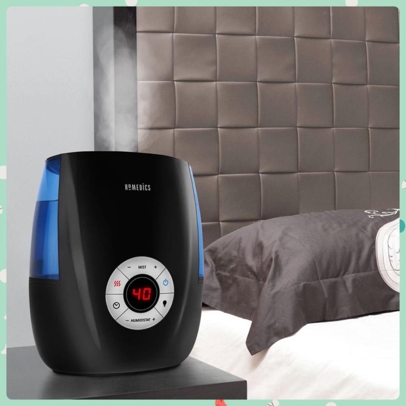 Máy xông tinh dầu, máy phun sương công nghệ siêu âm khử khuẩn TOTALCOMFORT DELUXE HOMEDICS UHE-WM68 cài đặt lựa chọn chế