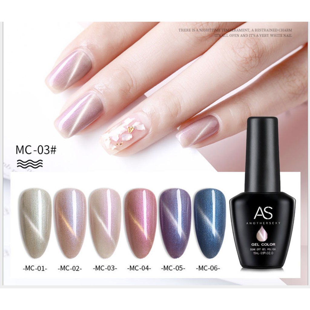 Sơn Gel Mắt Mèo AS Mã MC 15ml Chính Hãng