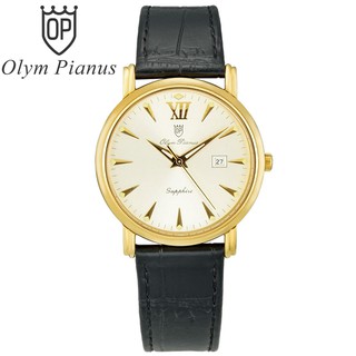 Đồng hồ nam dây da mặt kính sapphire chống xước Olym Pianus OP130-07 OP130-07MK-GL t