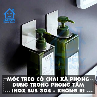 Móc treo chai 🎁 GIÁ SỐC 🎁 Móc treo chai dầu gội, nước rửa tay Inox 304 dán tường - GIA1