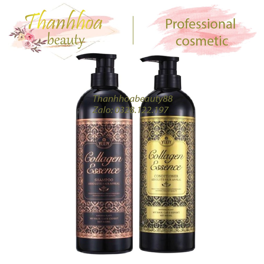 Cặp Dầu Gội Xả YODY Collagen 800ML | Siêu Phục Hồi Tóc Khô Xơ, Chẻ Ngọn,Giảm Gãy Rụng | Hàng Chính Hãng