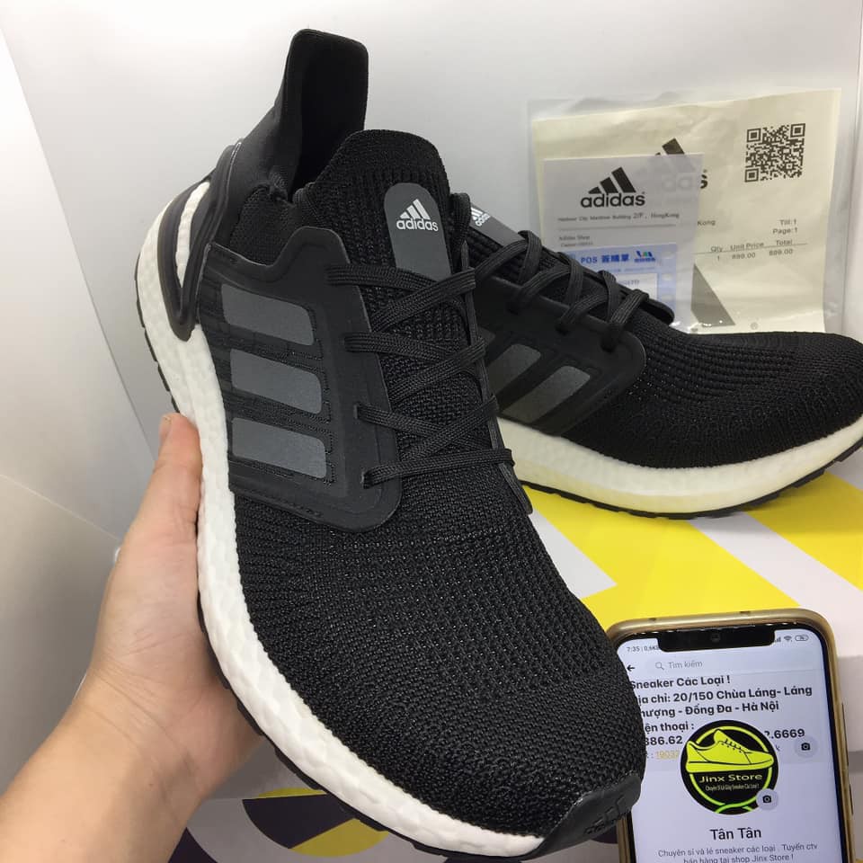 Giày utraboot 6.0, ultraboot màu đen để trắng vạch bạc full size, full bill box hàng | BigBuy360 - bigbuy360.vn