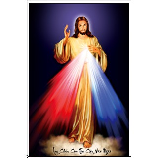 Tranh thêu chữ thập lòng thương xót Chúa ( chưa thêu)-X8030