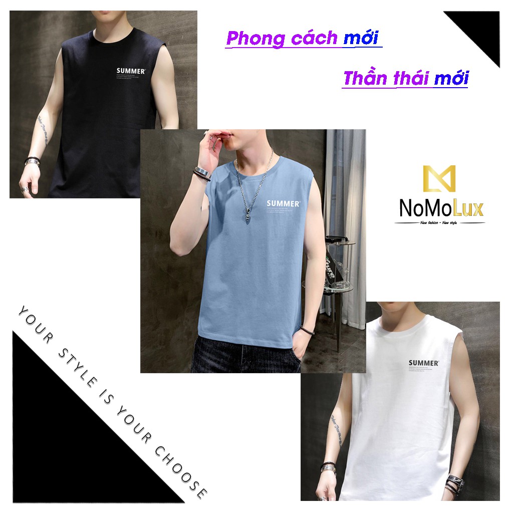 Áo ba lỗ nam nữ Summer 💢 Freeship 💢 Áo 3 lỗ thể thao NoMoLux mã HT011 - chất thun cotton mềm mát