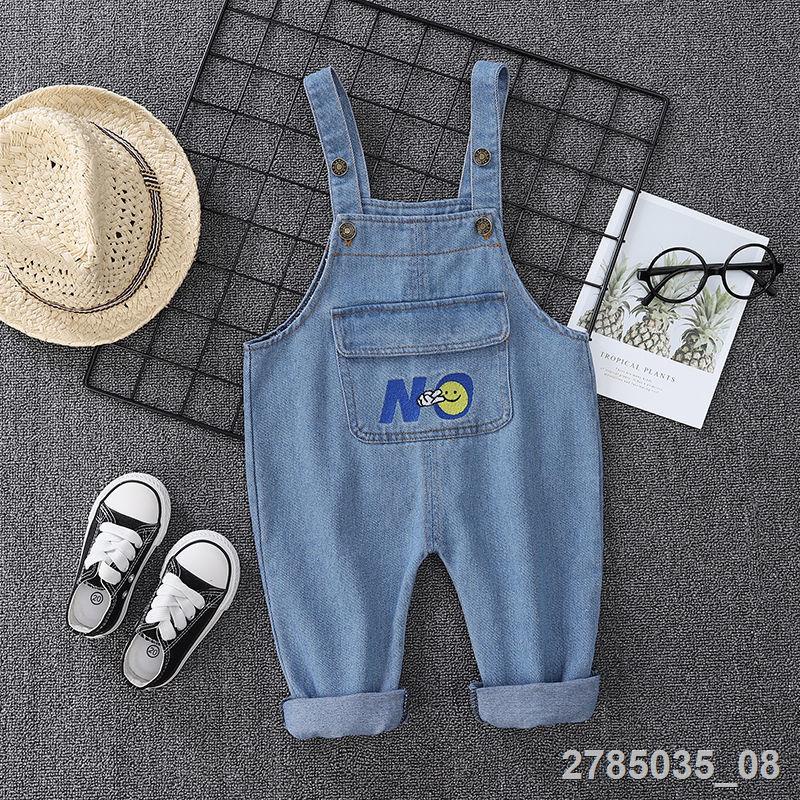 💕Hld KIDS✨๑♀Quần yếm Denim mỏng thời trang mùa thu cho bé trai