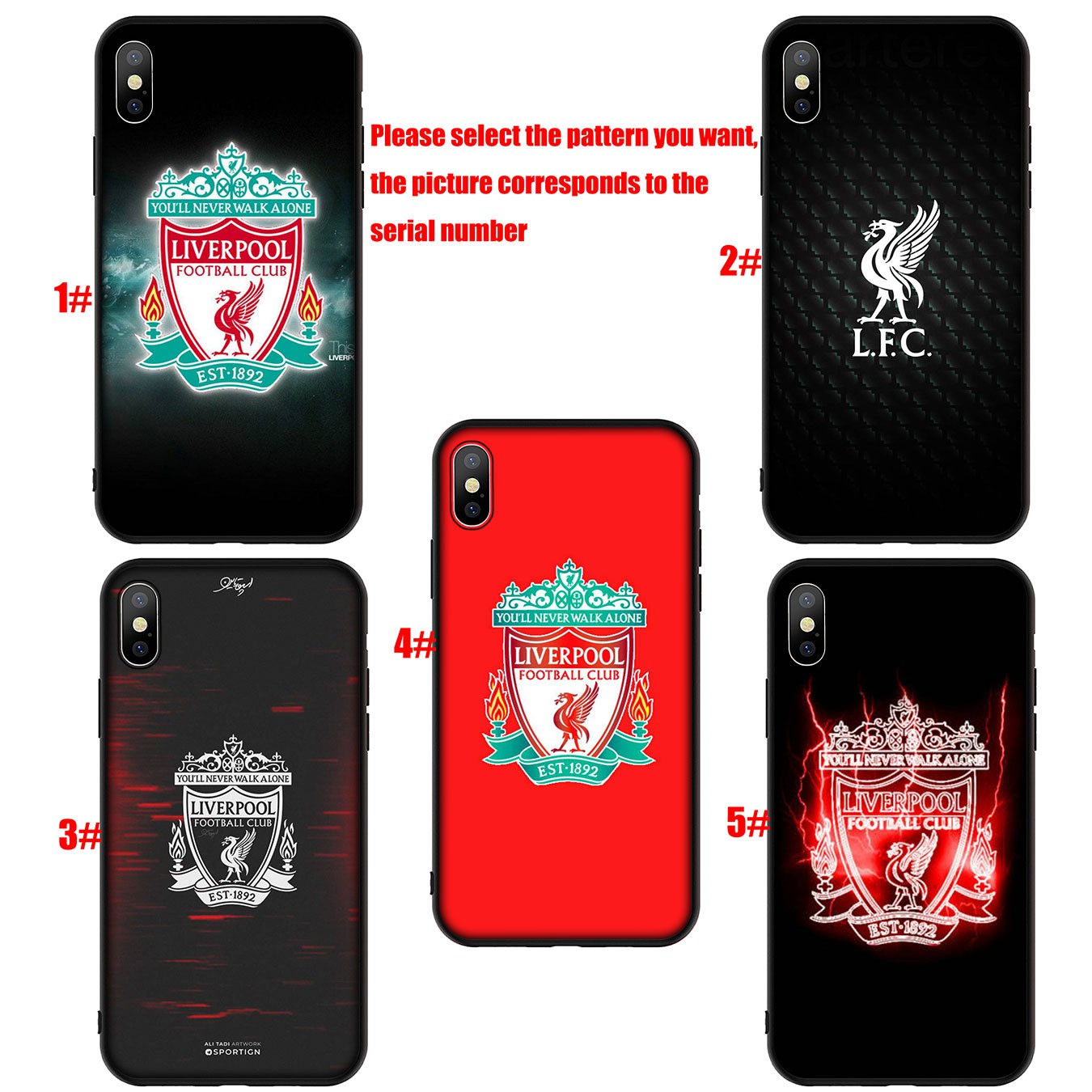 Ốp điện thoại silicon mềm hình logo Liverpool cho iPhone XR X XS Max 7 8 6 6s Plus + 6Plus 7Plus 8Plus