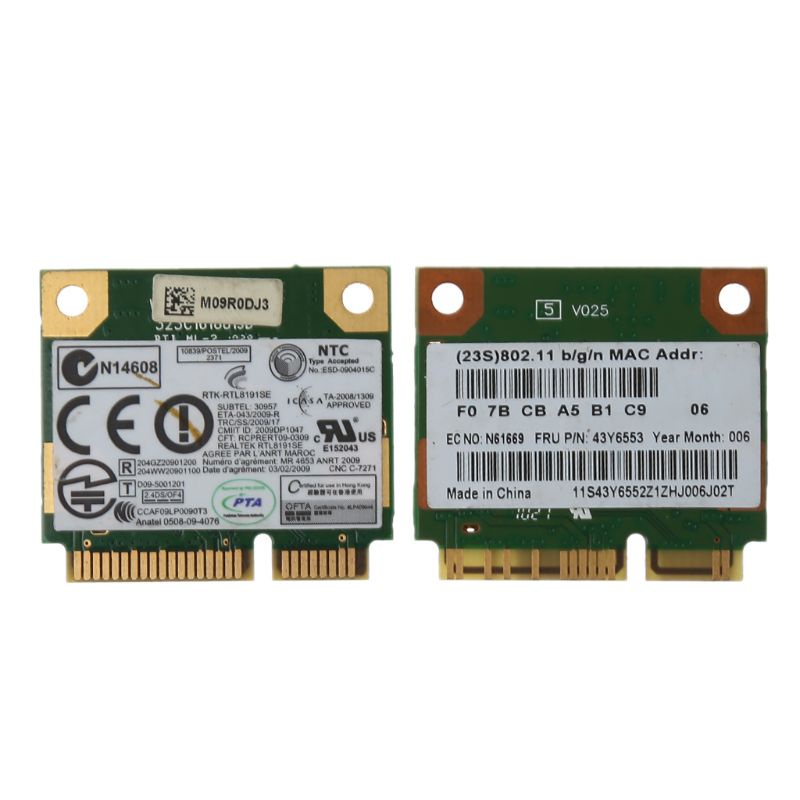 Card Mở Rộng NEX RTL8191SE FRU 43Y6553 60Y3177 Cho IBM Lenove Thinkpad