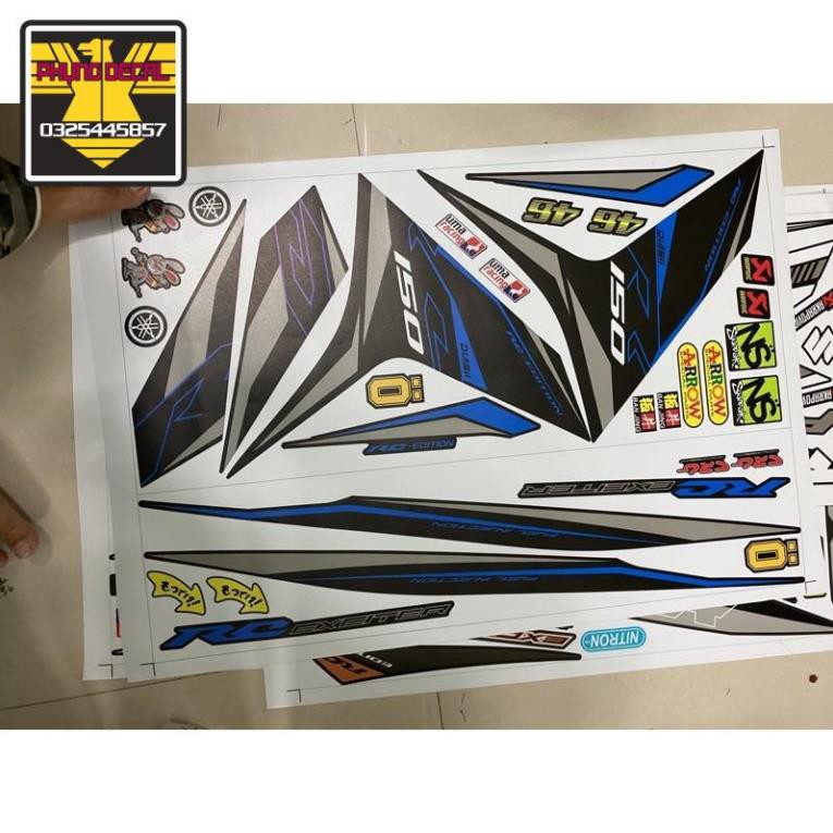 Tem chế Exciter 150 2019 RC decal nhám