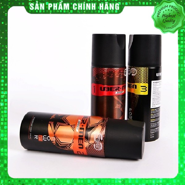 Xịt khử mùi toàn thân cho nam Ubermen Sport - 125ml