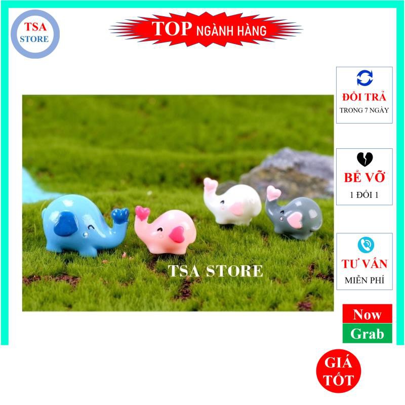 Phụ kiện tiểu cảnh terrarium Voi trang trí tiểu cảnh/chậu cây mini/hồ cá/bonsai/hòn non bộ/sen đá/xương rồng