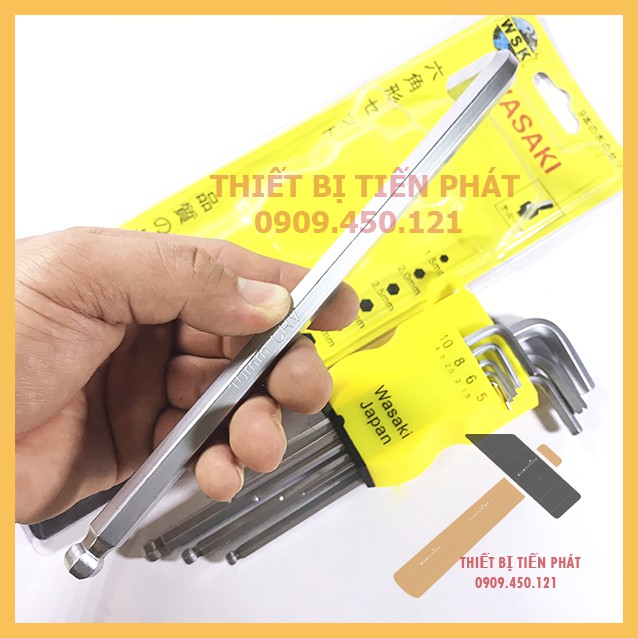 [GIÁ HỦY DIỆT] BỘ LỤC GIÁC BI MỜ WASAKI GỒM 9 CÂY CHÍNH HÃNG HỆ MÉT CAO CẤP THÉP CR-V JAPAN