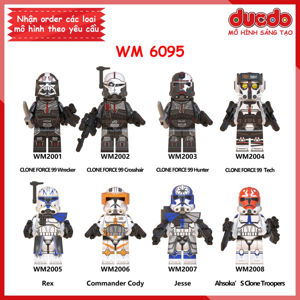 Minifigures các nhân vật trong Star Wars tuyệt đẹp - Đồ chơi Lắp ghép Xếp hình Mini Mô hình WM6095