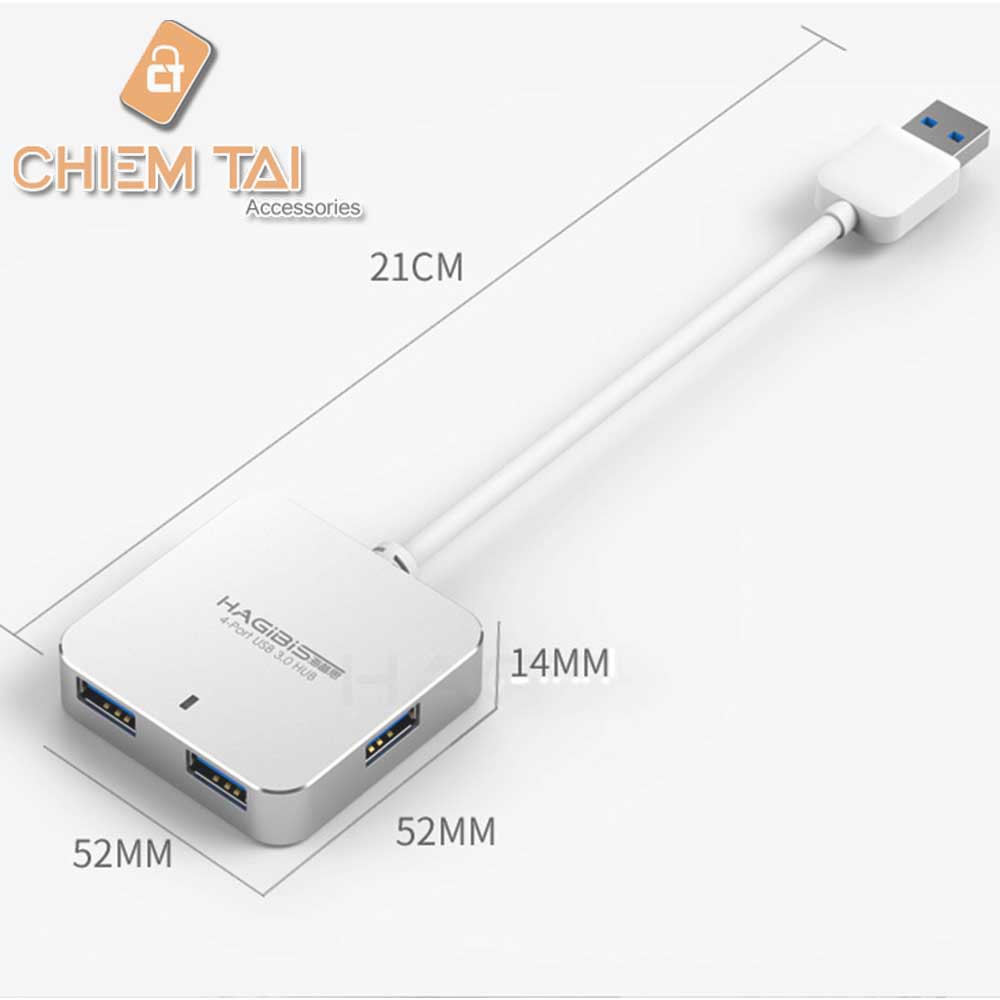 [Mã SKAMCLU9 giảm 10% đơn 100K] Hub mở rộng 4 cổng USB 3.0 Hagibis H41