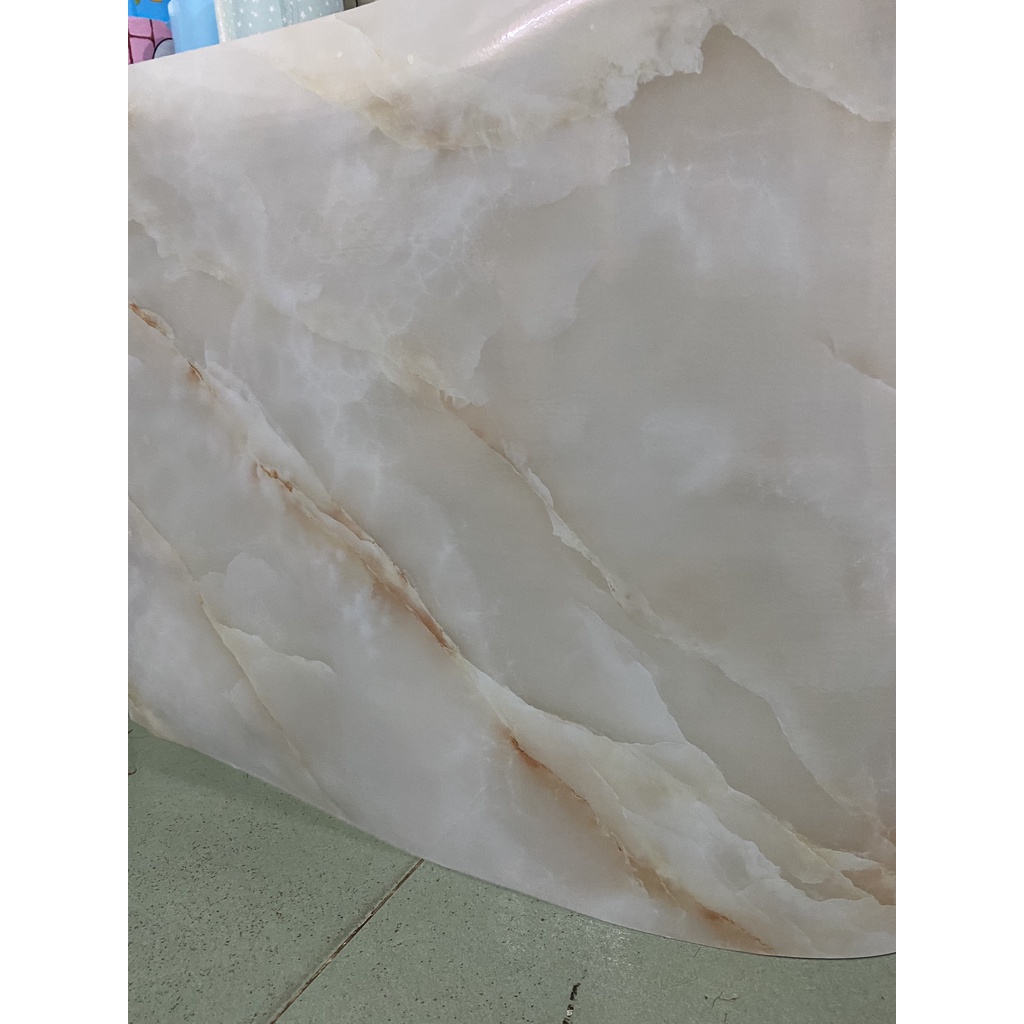 Decal tráng nhôm dán bếp ĐÁ HOA CƯƠNG THỦY TINH khổ 60cm có keo sẵn - giá bán 1 mét