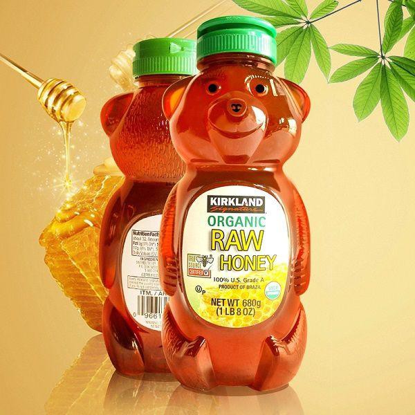 Mật Ong Gấu Hữu Cơ Kirkland Signature Organic Raw Honey 680g Hàng Chuẩn Mỹ