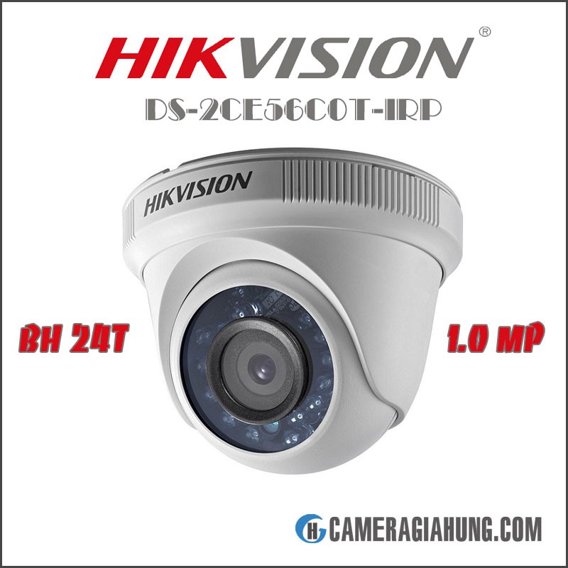 Camera HD-TVI HIKVISION DS-2CE56C0T-IRP 1.0MP (720P, vỏ nhựa)