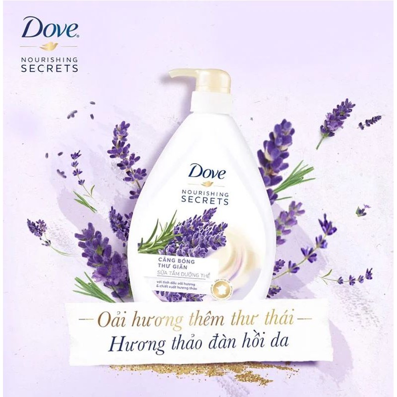 [530g] Sữa Tắm Dưỡng Thể Căng Bóng Da Chiết Xuất Từ Thiên Nhiên Dove Nouishing Secret