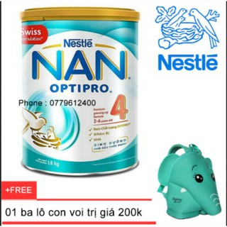1 hộp sữa NAN OPTIPRO 4 1.8kg tặng balo voi