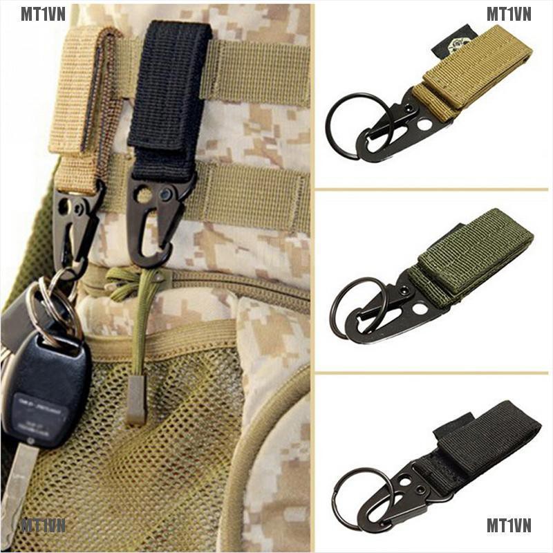 Móc khóa treo Carabiner sợi nylon phong cách quân đội