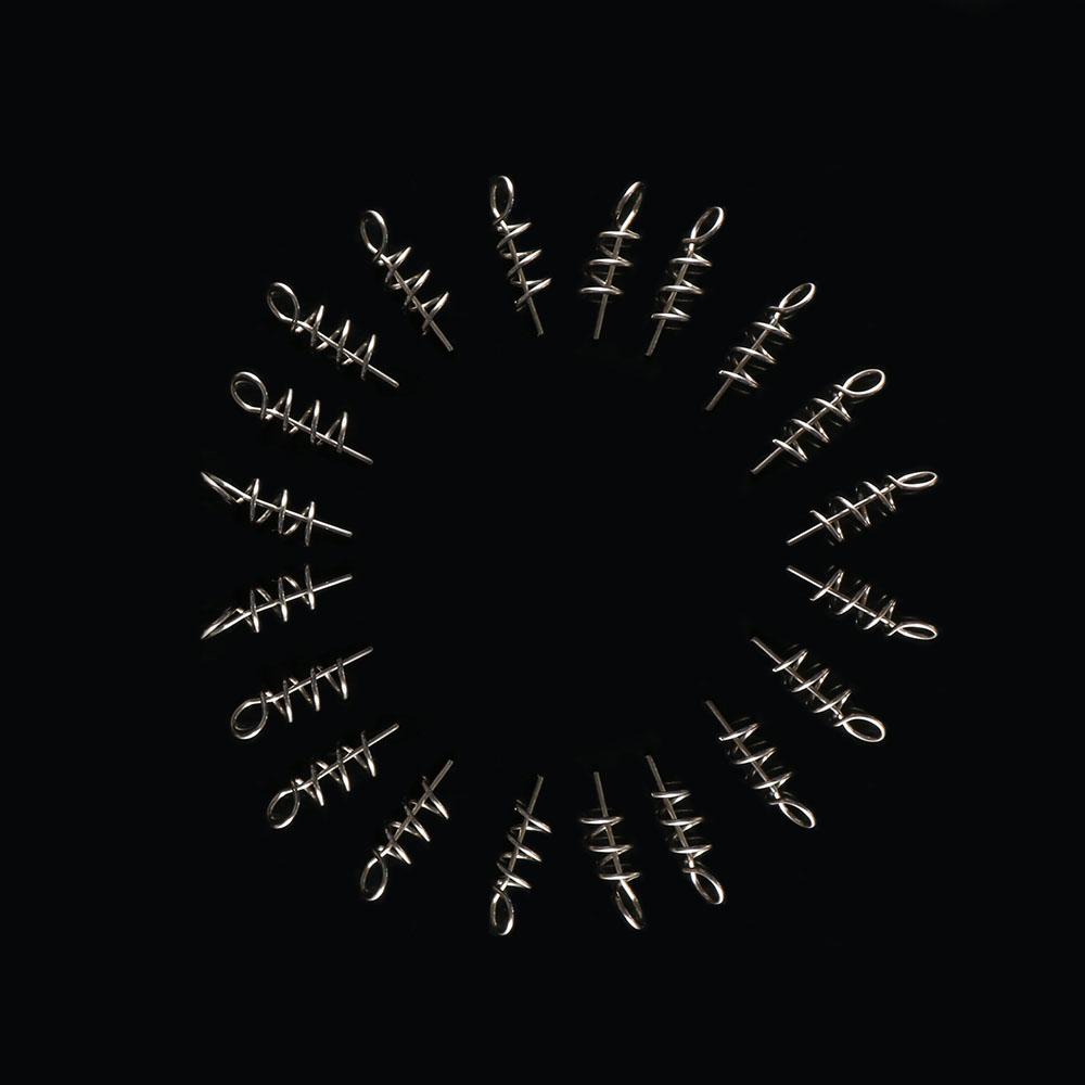 MUVAKO Set 100 Móc Lò Xo Gắn Mồi Câu Cá Tiện Dụng