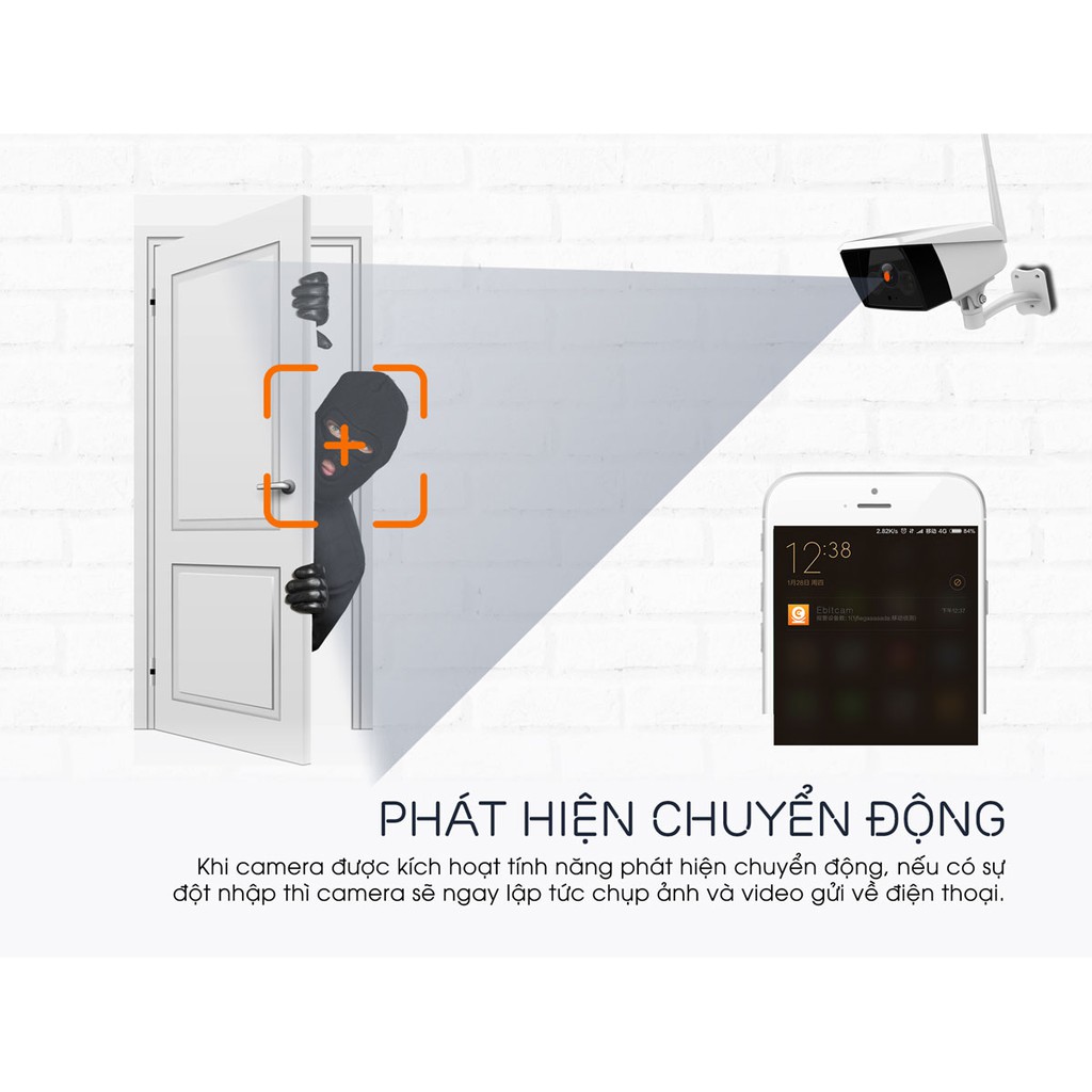 Camera IP WIFI Ngoài trời EBITCAM EBO3 bảo hành 2 năm