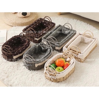 Giỏ cói giấy khung sắt cao cấp - kèm lót vải 🍂