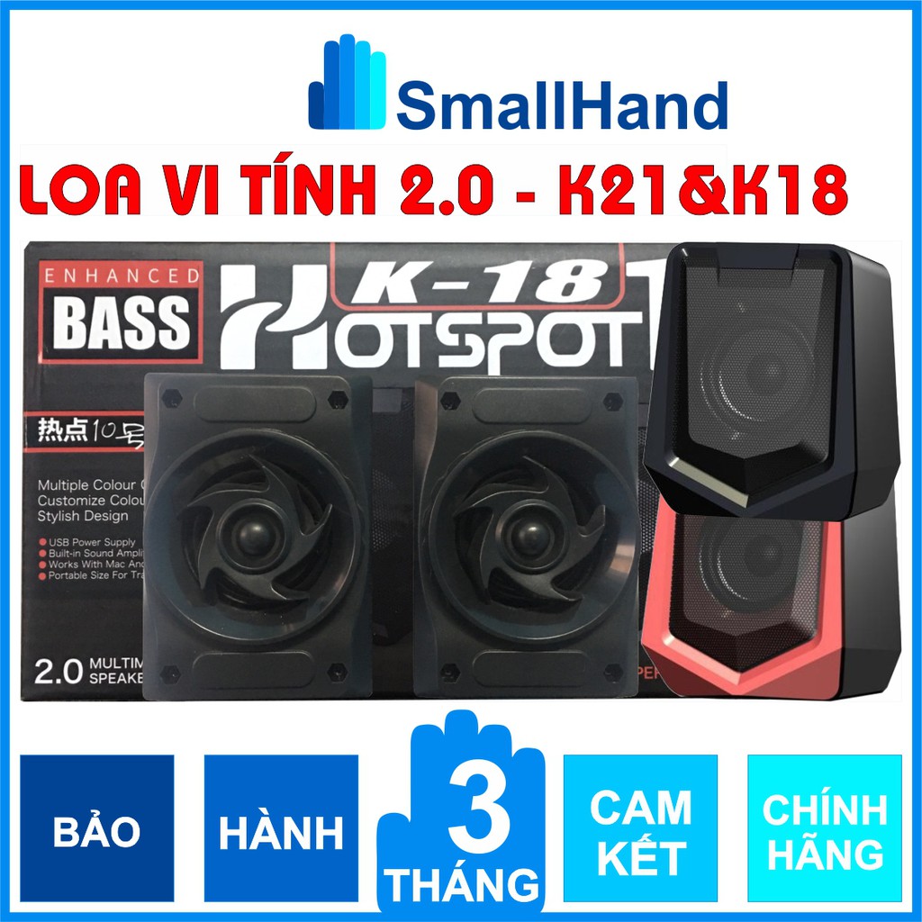 Model K21 &amp; K18 – Multimedia Speaker 2.0 – Loa vi tính 2.0 nhập khẩu – Bảo hành 3 tháng