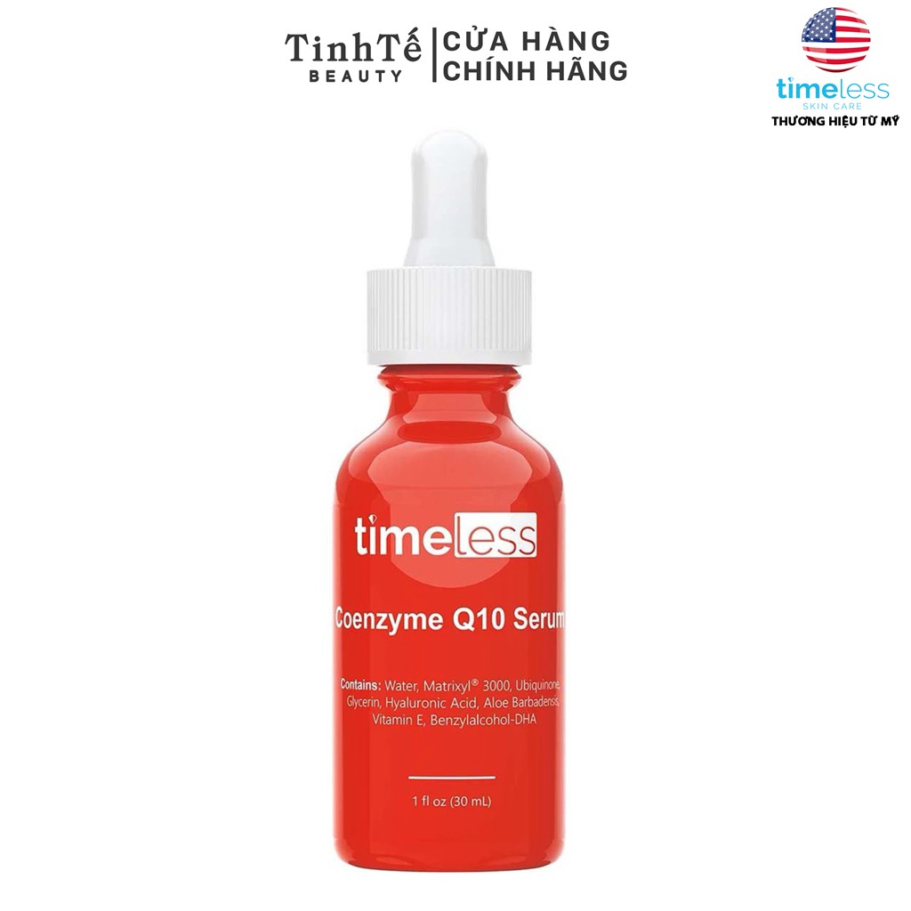 Tinh chất chống lão hóa và tái tạo da Timeless Skin Care Coenzyme Q10 Serum 30ml (Tinh Tế Beauty)