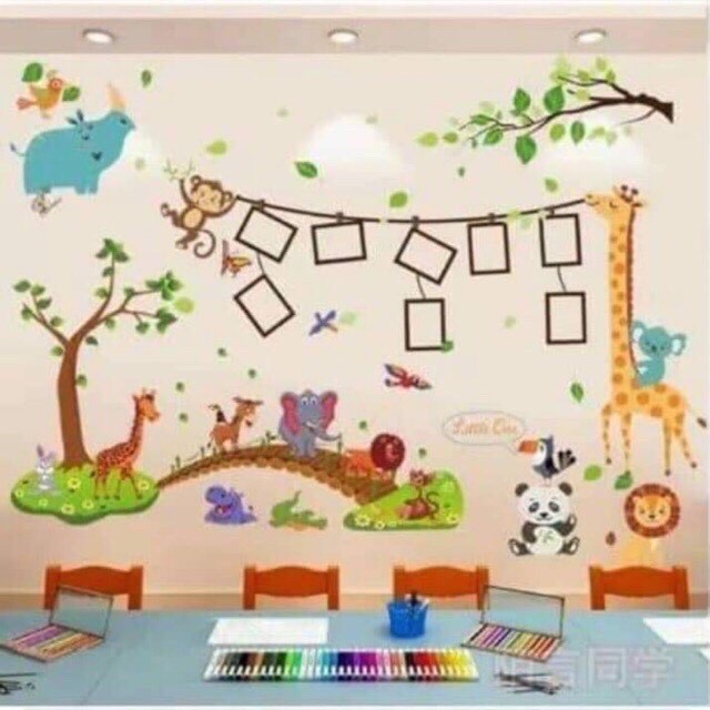 Tranh dán tường, Decal dán tường cho bé [CỰC RẺ]  có keo sẵn bóc dán tiện lợi. | BigBuy360 - bigbuy360.vn