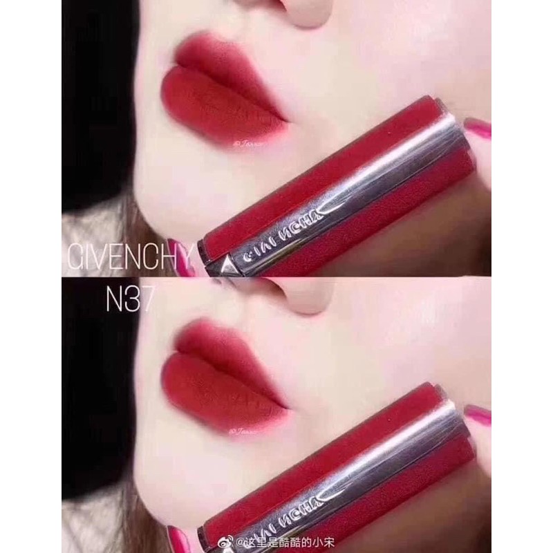 Son Givenchy 37 Rouge Graine Limited vỏ nhung đỏ