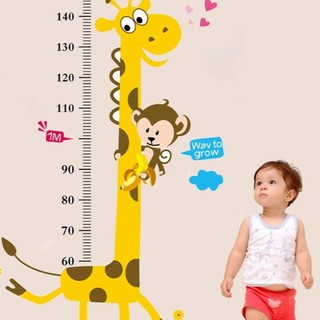 Sỉ 20 decal dán tường đo chiều cao cho trẻ hình giao ngẫu nhiên