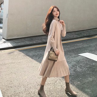 Đầm dệt kim cổ lọ size s-xl
