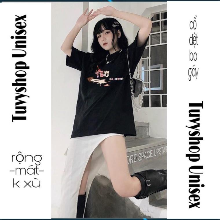 Áo thun nam nữ cổ tròn form rộng⚜️FREESHIP⚜️ Áo thun Unisex Smiling - kiểu in TBO