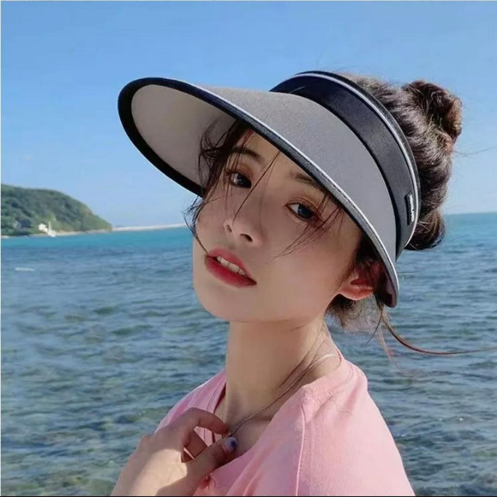 Mũ Chống Nắng Thời Trang/ Nón Nam Nữ Nửa Đầu Rộng Vành Chống UV Năng Động Trẻ Trung