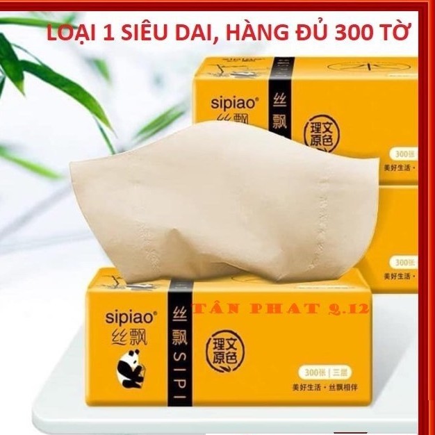 GIẤY ĂN GẤU TRÚC SIPIAO 1 hộp (hàng loại 1, loại đủ 300 tờ), Kính Mời