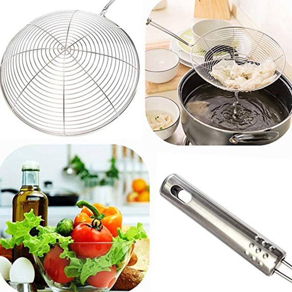 Strainers Stainless Steel Colander Filter Draining Scoop Kitchen Dumplings Vegetables Skimmer Drainer for Restaurant