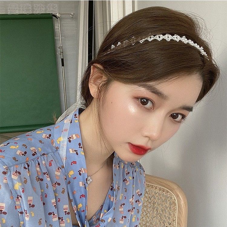 Băng Đô Đính Ngọc Trai Giả Phong Cách Hàn Quốc Thanh Lịch